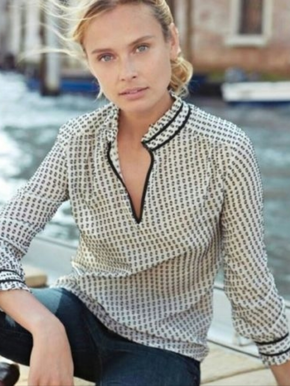 Jcrew 10 sheer high neck blouse